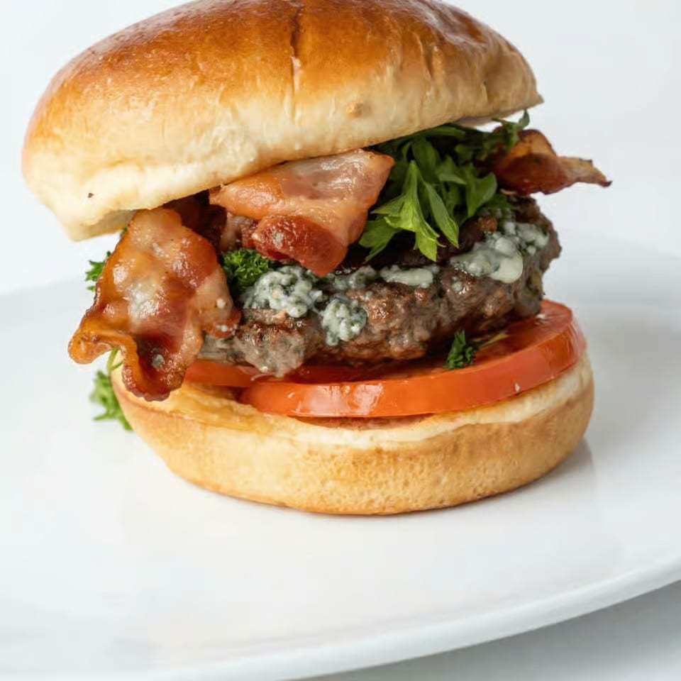 Blue Cheese and Bacon Burger.