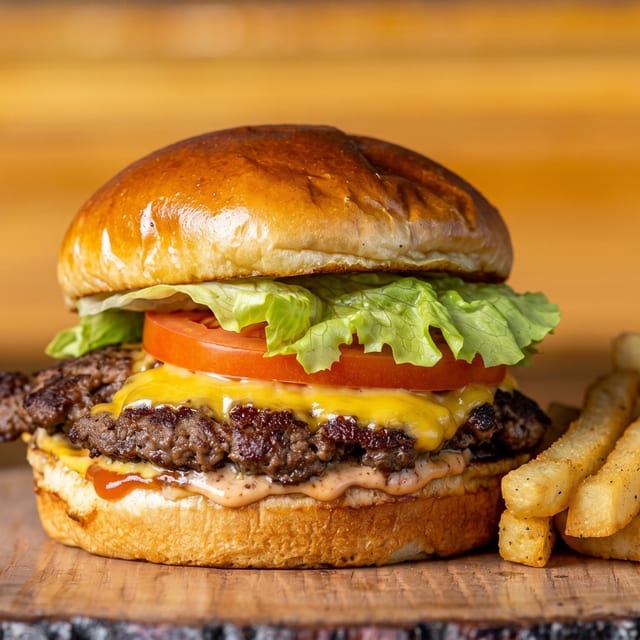 Juicy Lucy Burger.